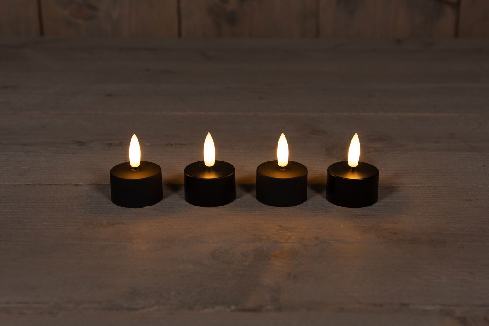 Annas collection Extension Set 3D Wick 4 Induct Rechargeable Black Tealight - 