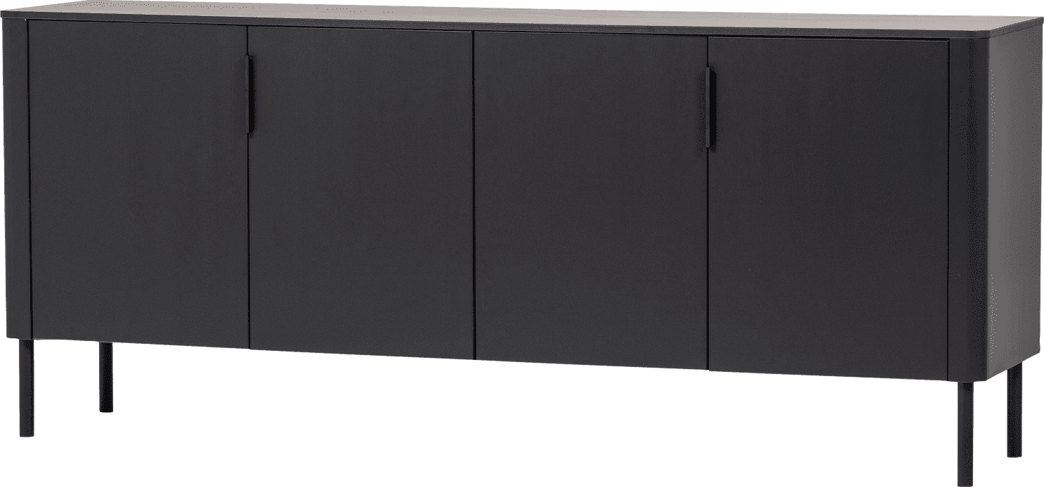 Gunnar dressoir 200cm grenen matzwart