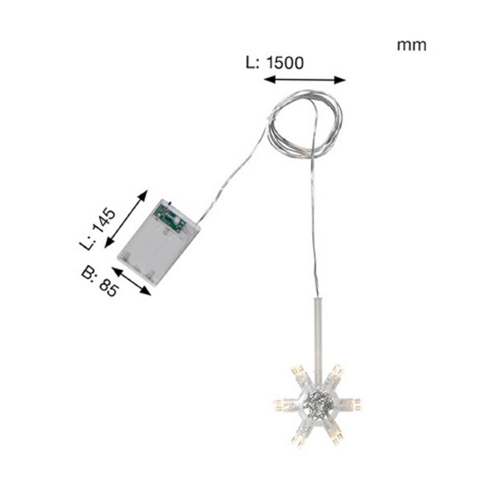 STAR TRADING LED lichtketting Lighty lichtring voor papieren sterren
