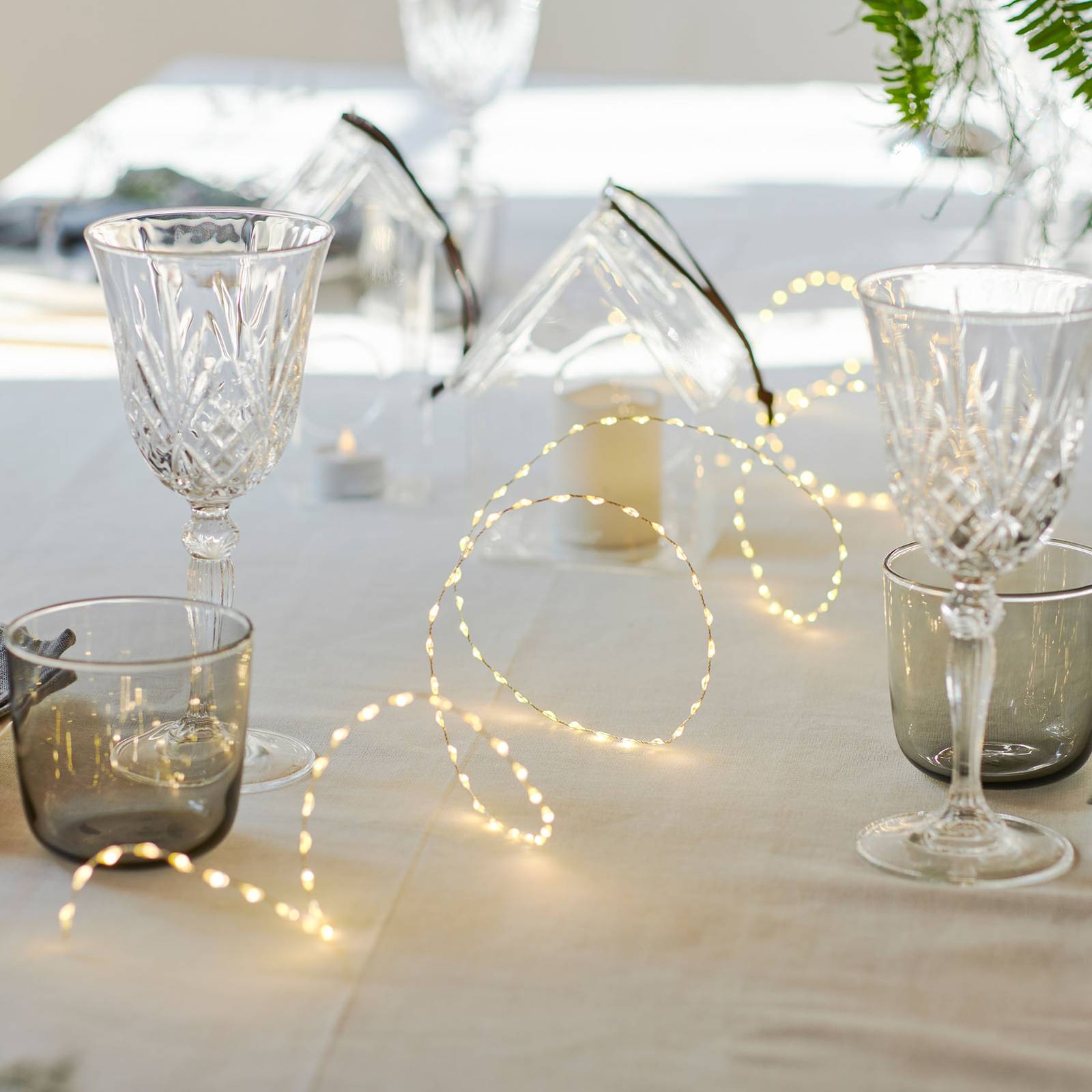 Sirius LED lichtketting Kiki, zilver, 400 cm