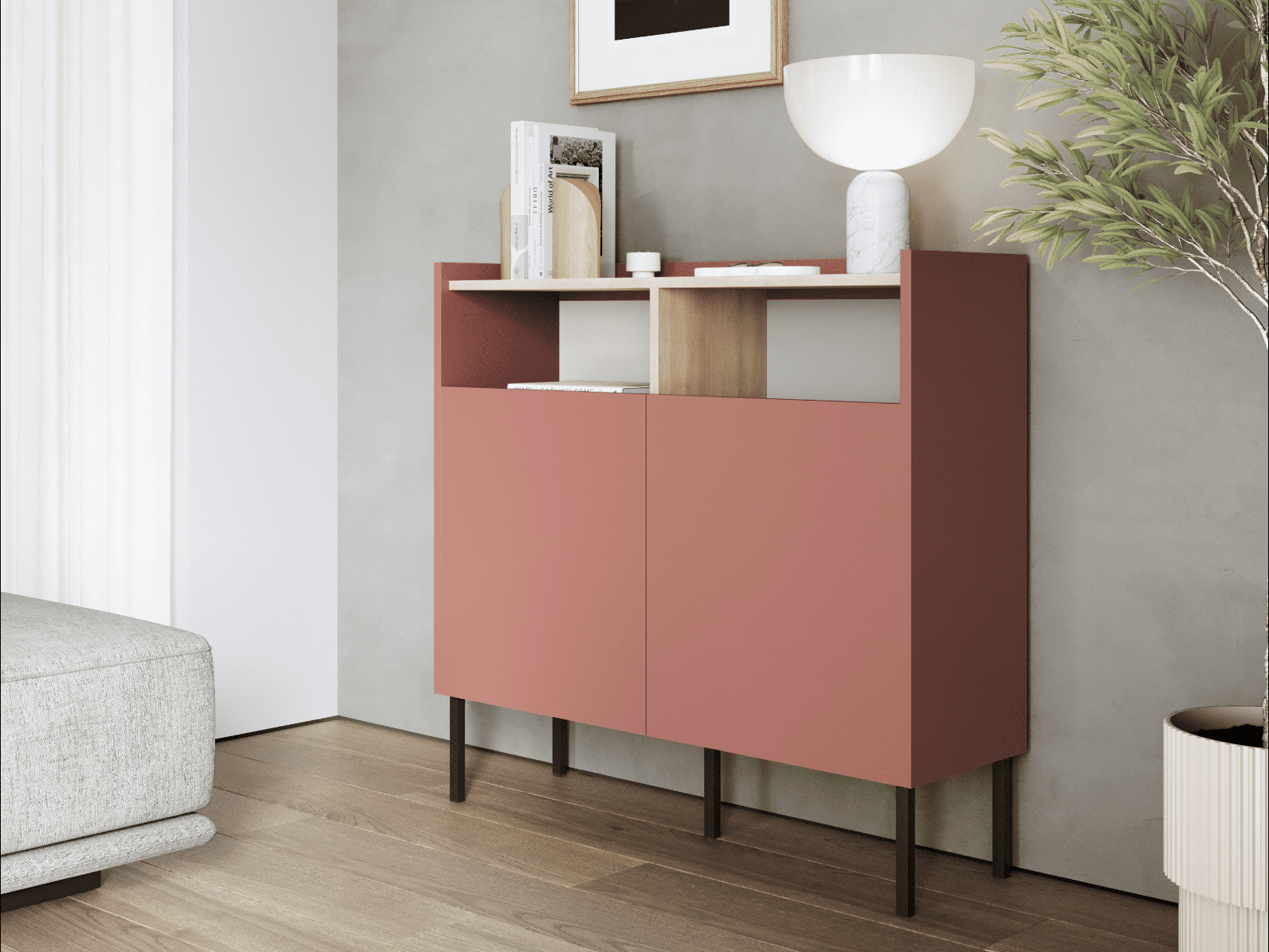 Mobistoxx Dressoir JULIE 2 deuren acacia/roest