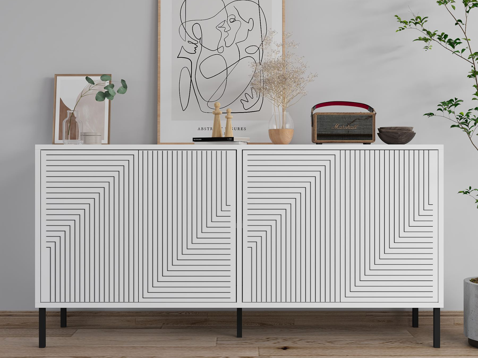 Mobistoxx Dressoir EVOLI 4 deuren wit