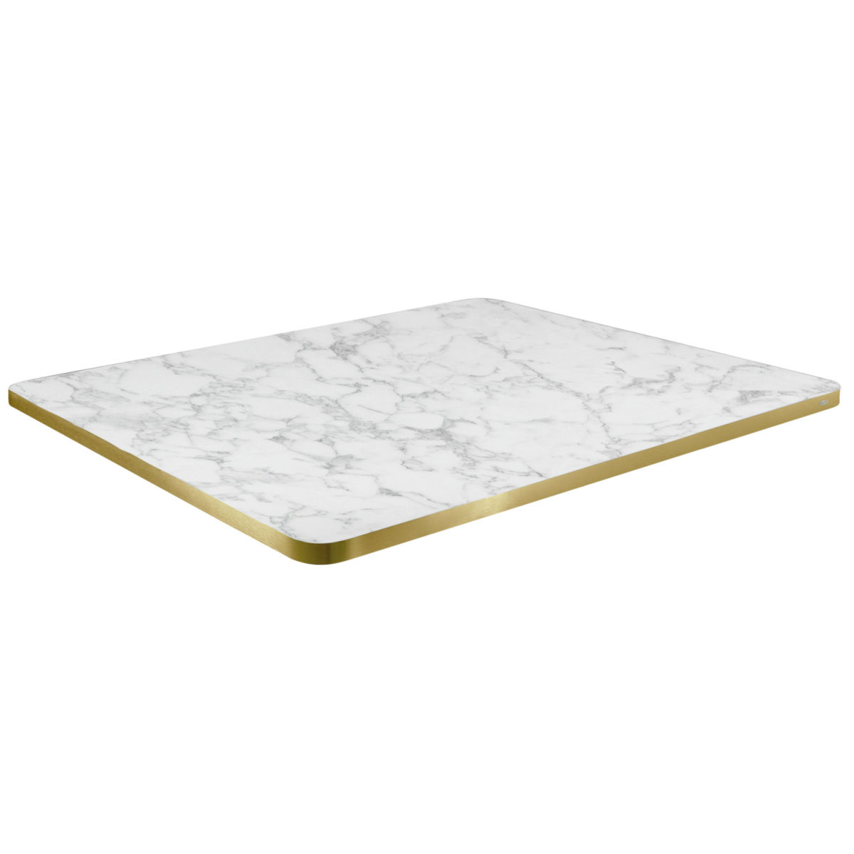 Vega Tafelblad Marvani rechthoekig; 60x70x2.5 cm (LxBxH); goud/wit/gemarmerd; rechthoekig