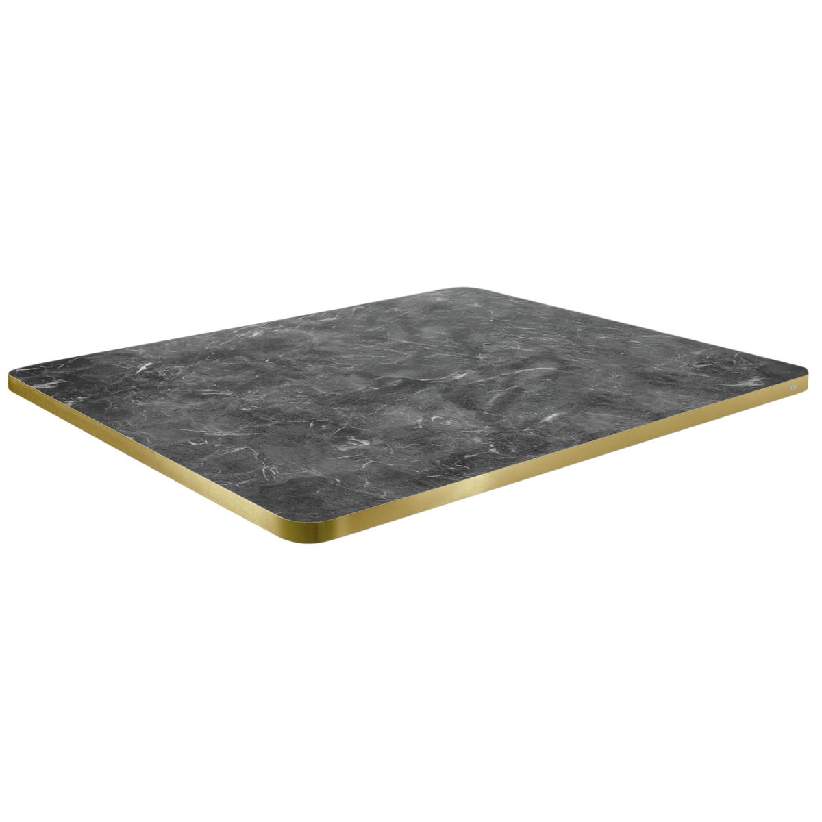 Vega Tafelblad Marvani rechthoekig; 60x70x2.5 cm (LxBxH); goud/zwart/gemarmerd; rechthoekig