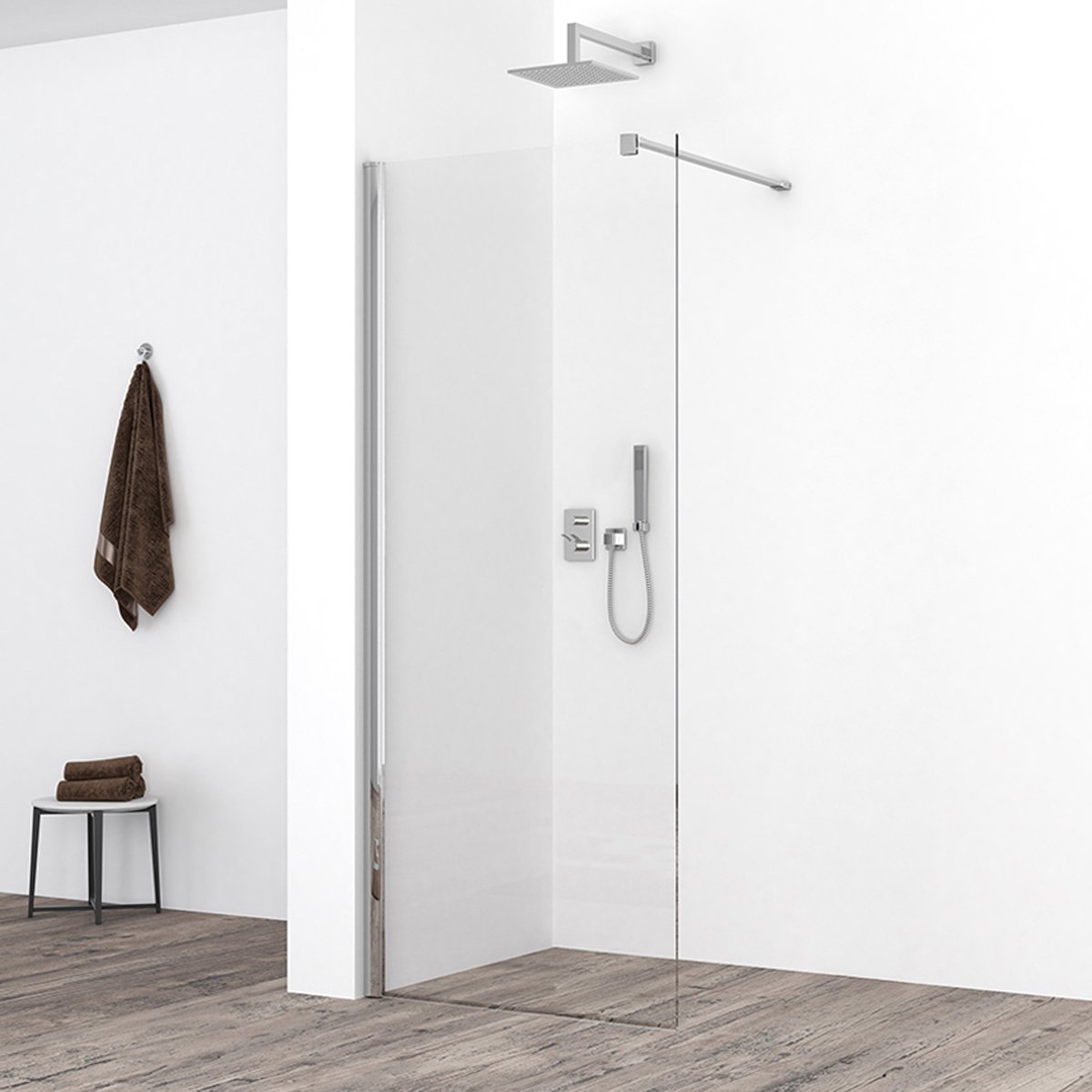 Wiesbaden Slim Inloopdouche 60x200 cm - Nano Coating Helder Glas