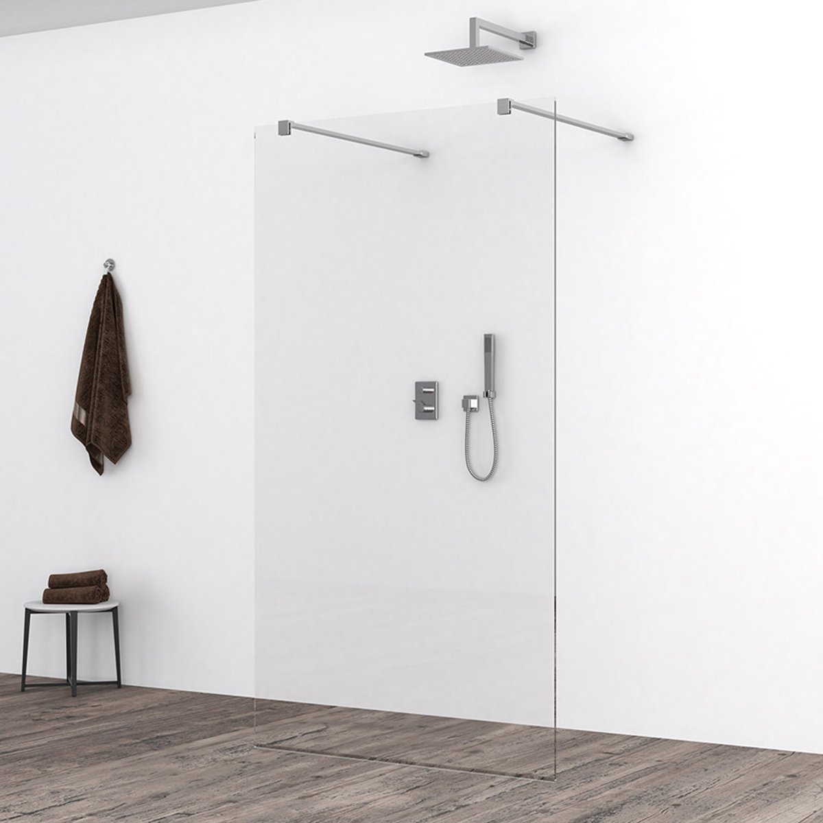 Wiesbaden Slim Inloopdouche 70x200 cm - Nano Helder Glas 8mm