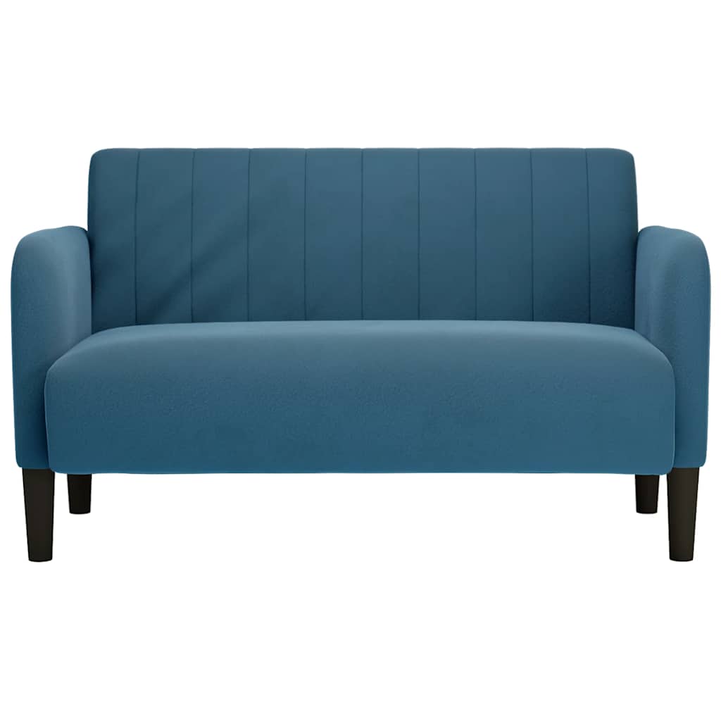 vidaXL Loveseat bank 109 cm fluweel blauw