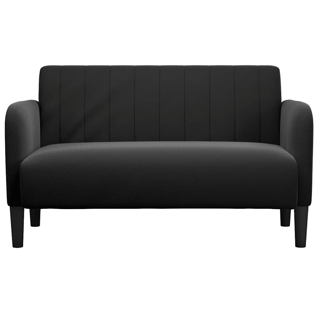 vidaXL Loveseat bank 109 cm fluweel zwart