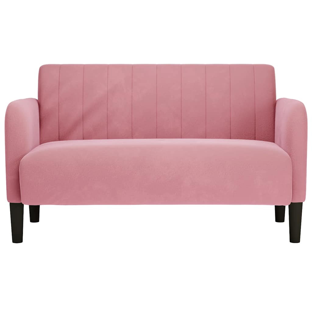 vidaXL Loveseat bank 109 cm fluweel roze