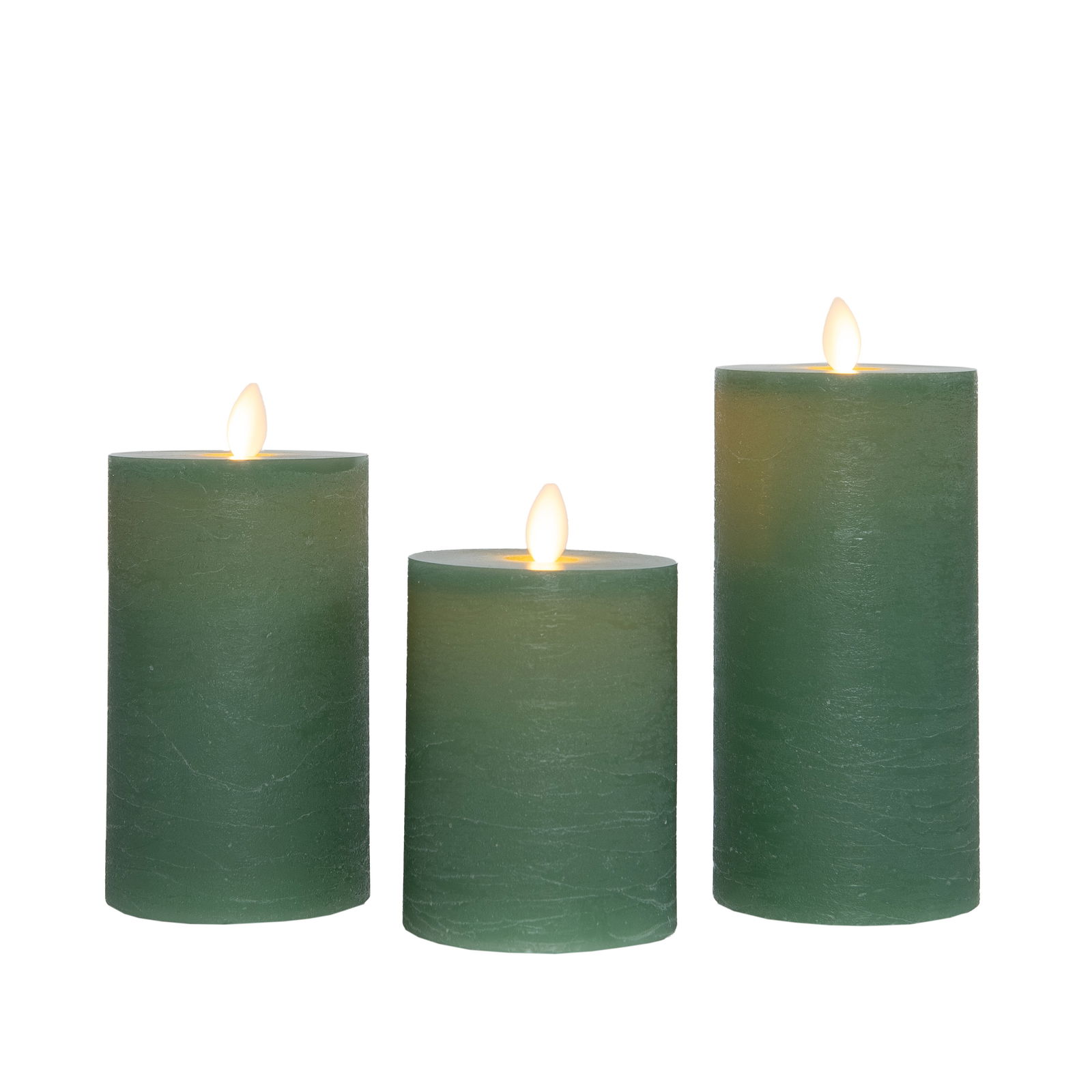 Annas collection Stompkaars-USB wax d7,5 cm jade set van 3 - 