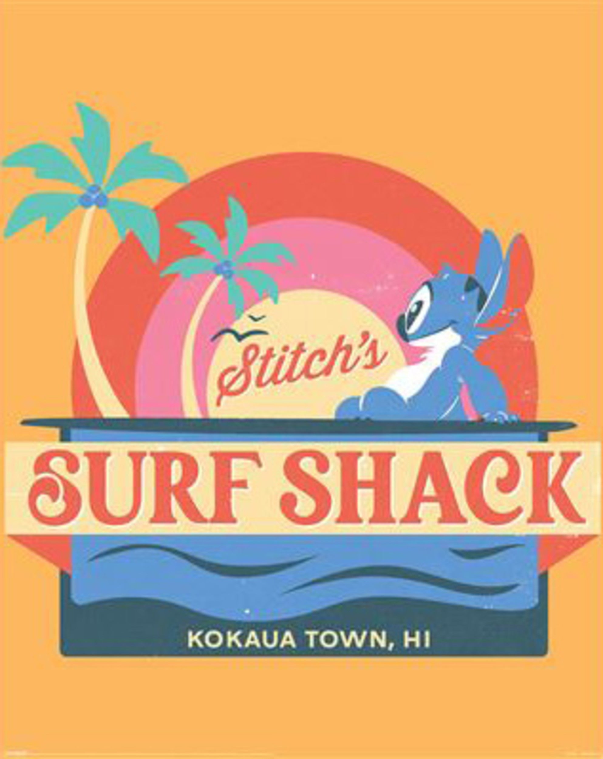 Pyramid Poster Stitch - Surf Shack 40x50cm