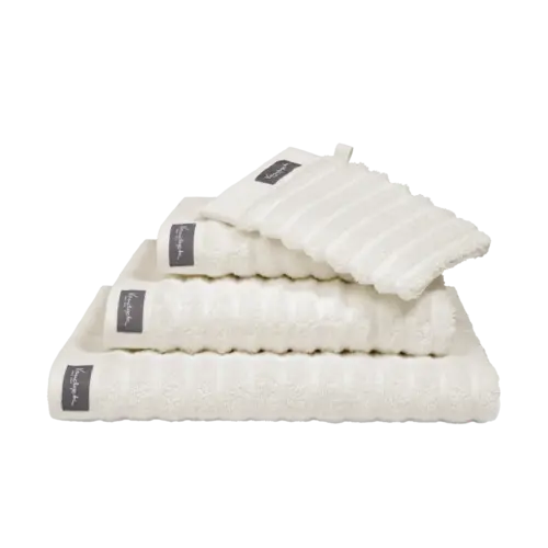 Vandyck Home Towel Wave washandje 16x22 Cream Tan