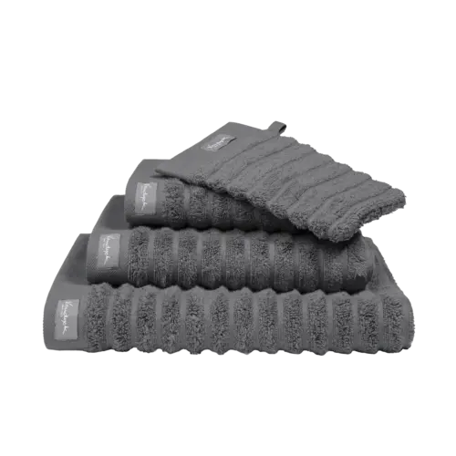 Vandyck Home Towel Wave washandje 16x22 Dark Grey