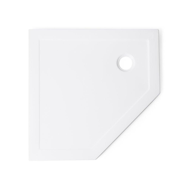 Marenza Diamond Douchebak - 90x90x4cm - vijfhoek - wit SW1188