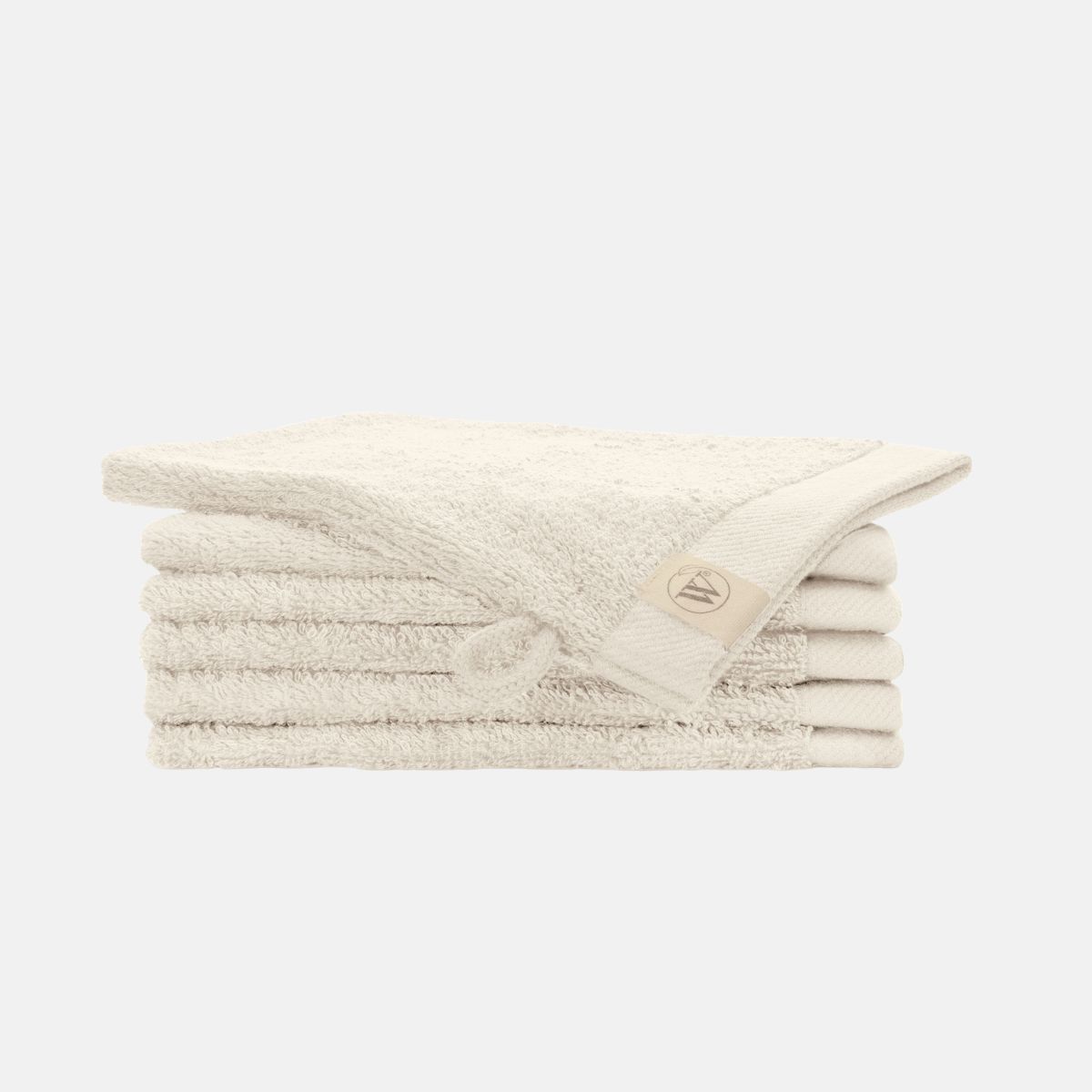 Walra Remade Cotton Washandje 16 x 21 cm - 550 gr/m - Beige- 6 stuks