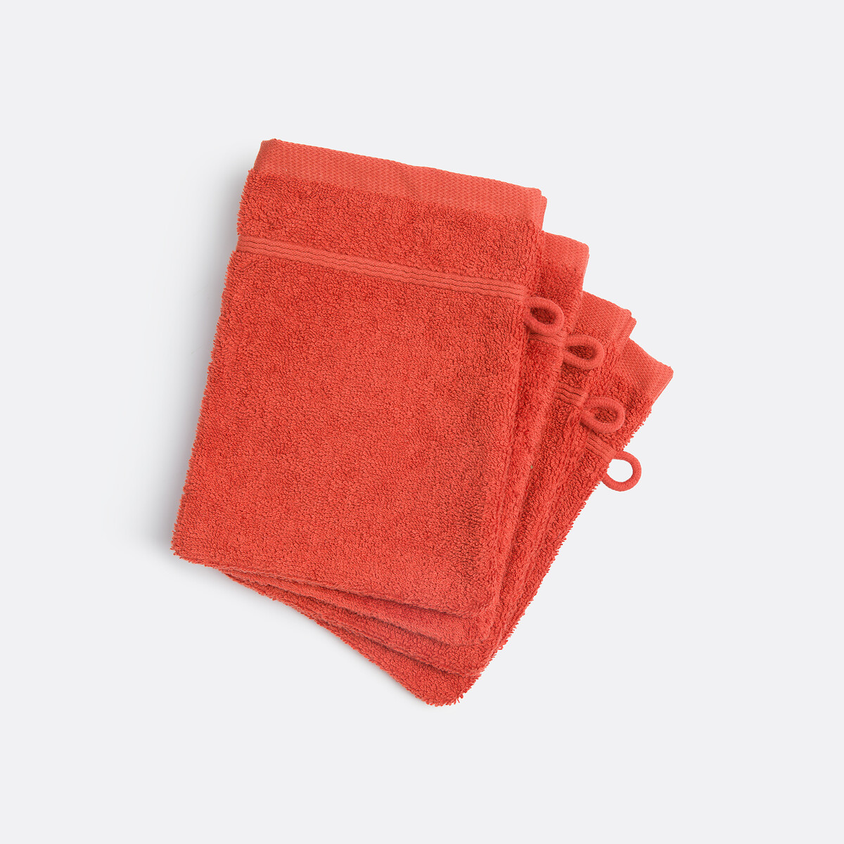 LA REDOUTE INTERIEURS Set van 4 washandjes in bouclette badstof, Zavara