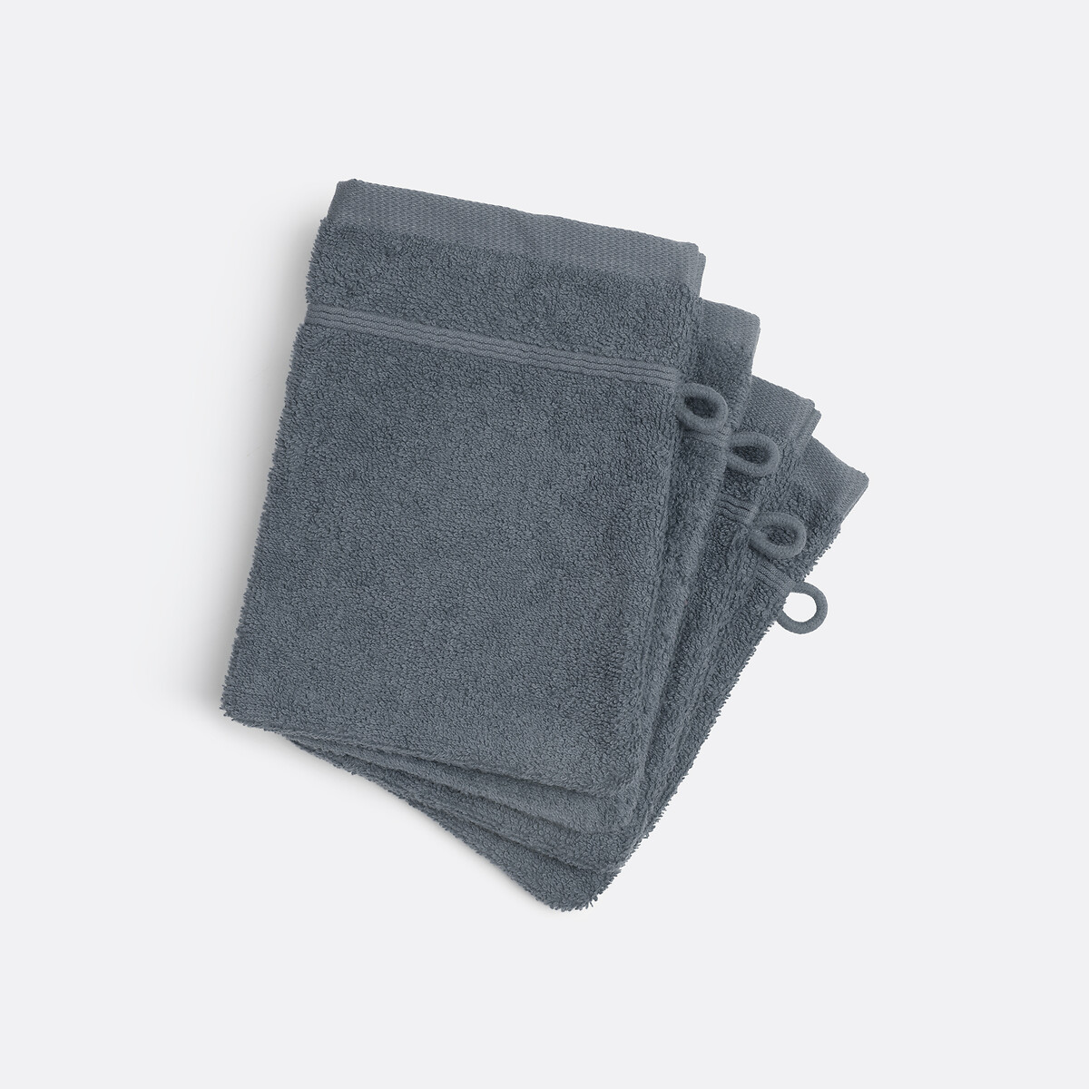 LA REDOUTE INTERIEURS Set van 4 washandjes in bouclette badstof, Zavara