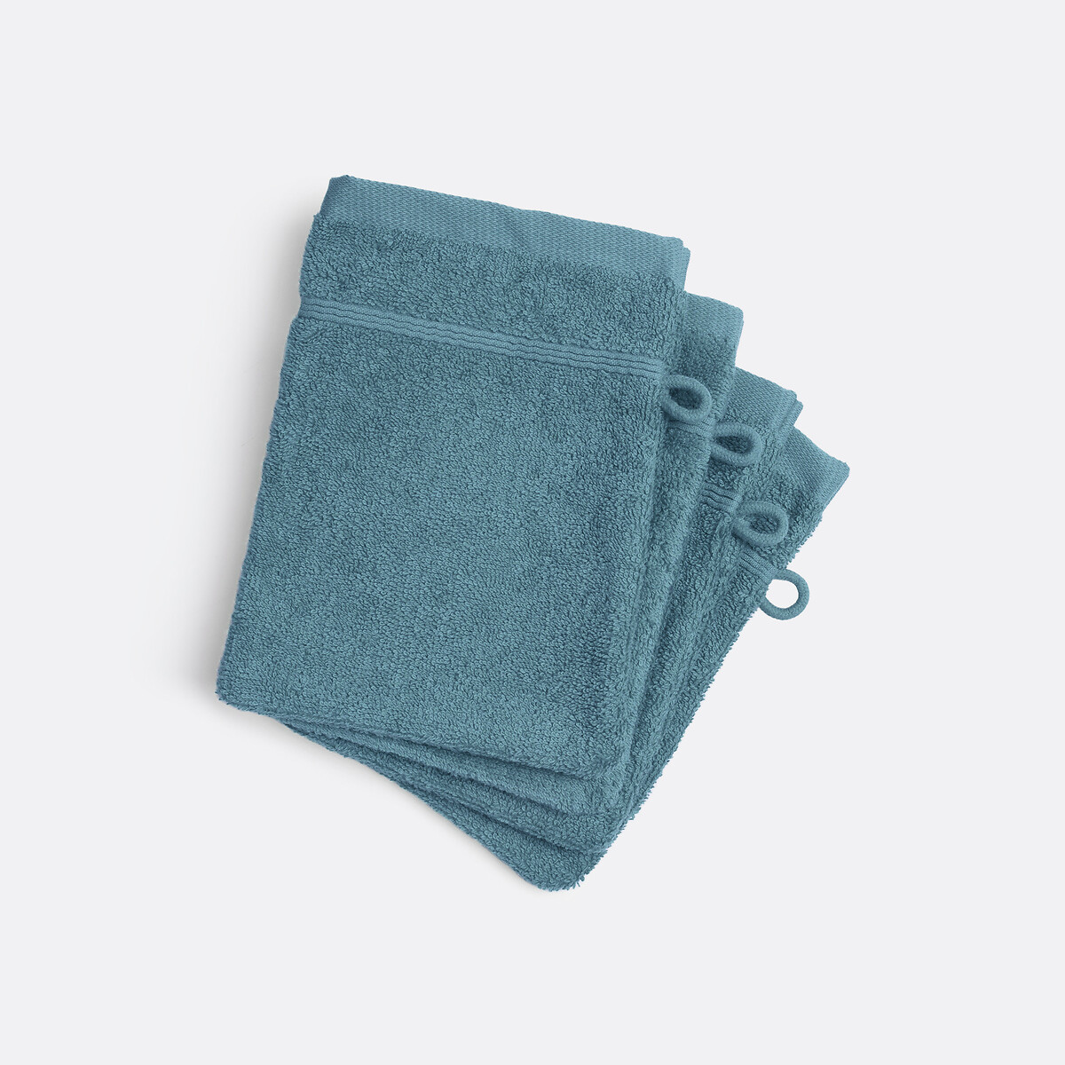 LA REDOUTE INTERIEURS Set van 4 washandjes in bouclette badstof, Zavara