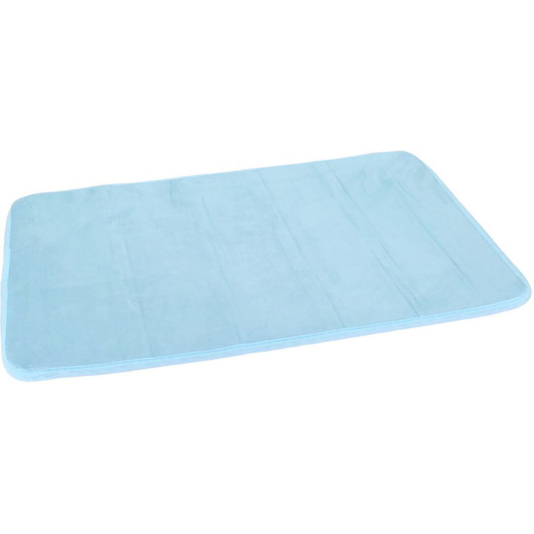 Gerimport Badmat - blauw - sneldrogend - x 60 cm - rechthoekig - zacht -