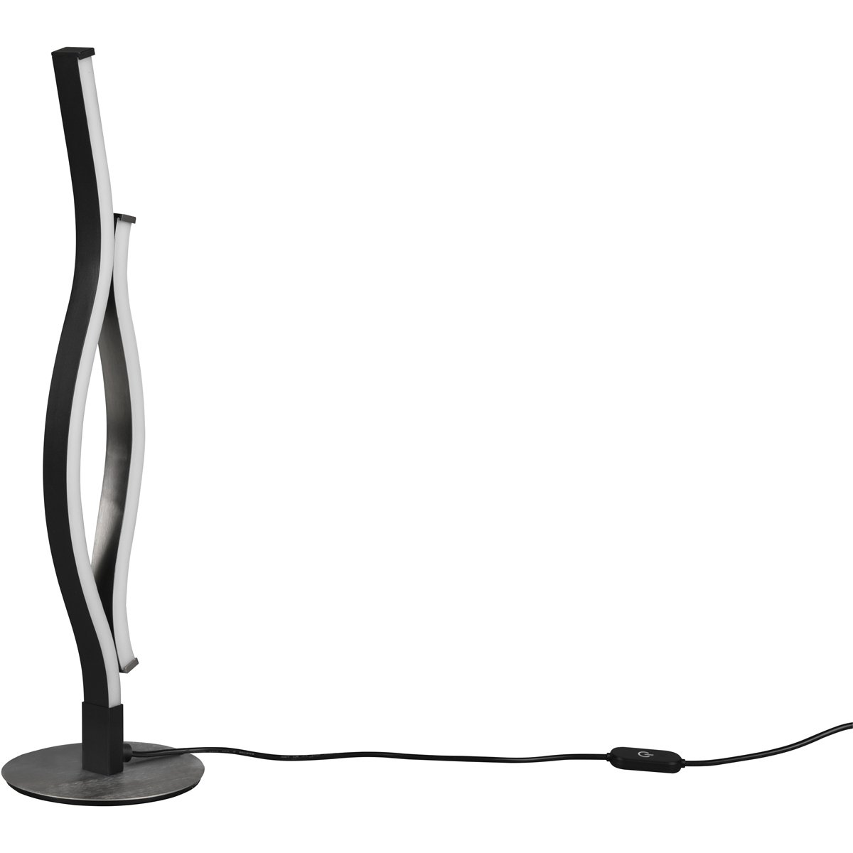 BES LED LED Tafellamp - Tafelverlichting - Trion Eliftwo - 8W - Aanpasbare kleur - Dimbaar - Geborsteld Aluminium - Metaal