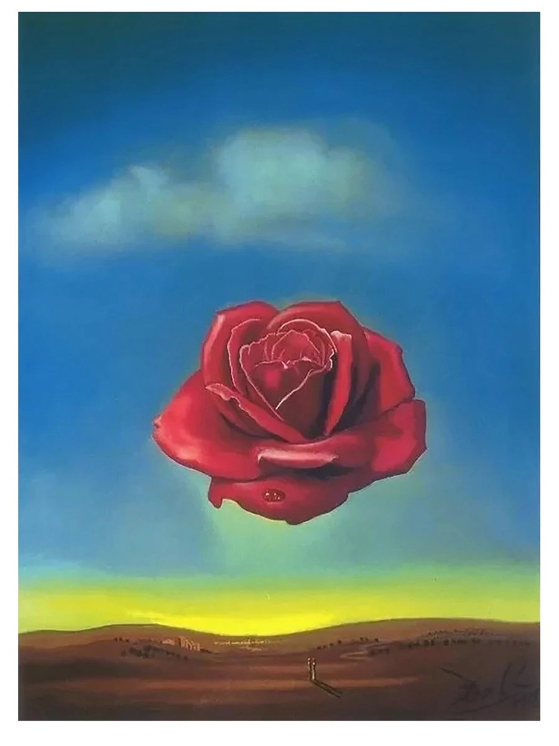 PGM Kunstdruk Salvador Dali - Rose Meditative 60x80cm