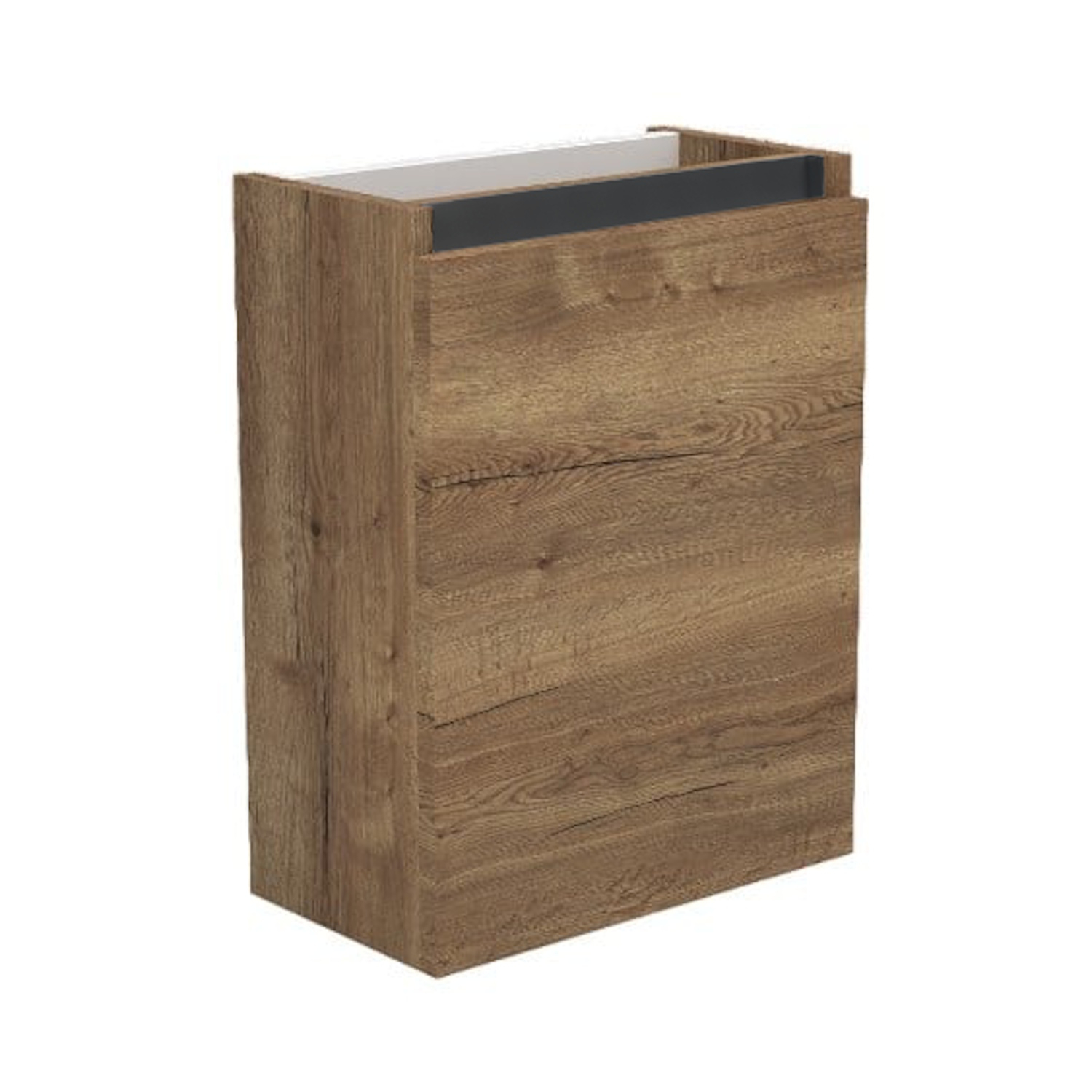 Sanilux Fonteinkast  Trendline 52x40x22 cm Rechts Softclose Mat Zwart Tabak Oak