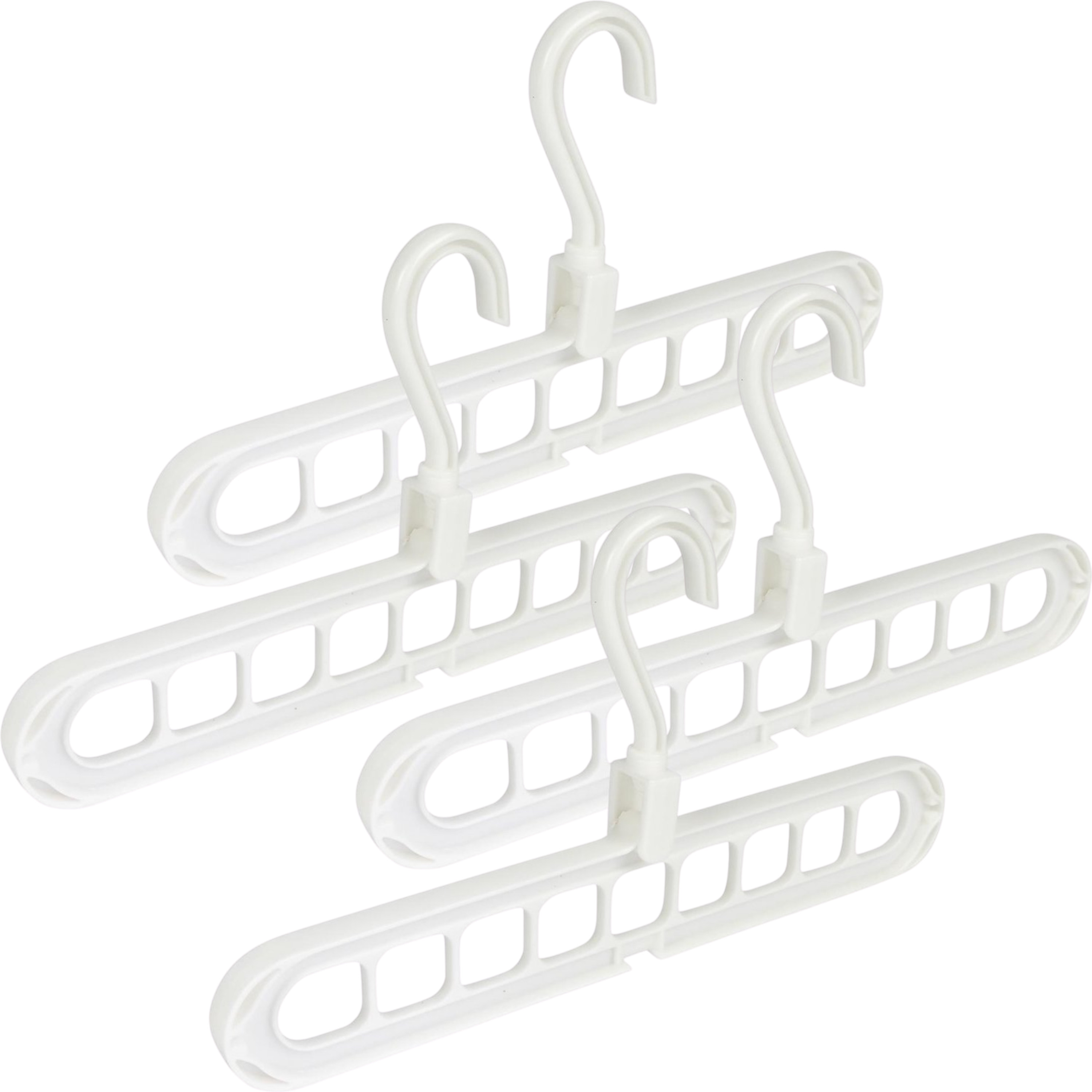 Benson Multifunctionele kledinghangers - 6x stuks - 33 cm - verticaal gebruik -