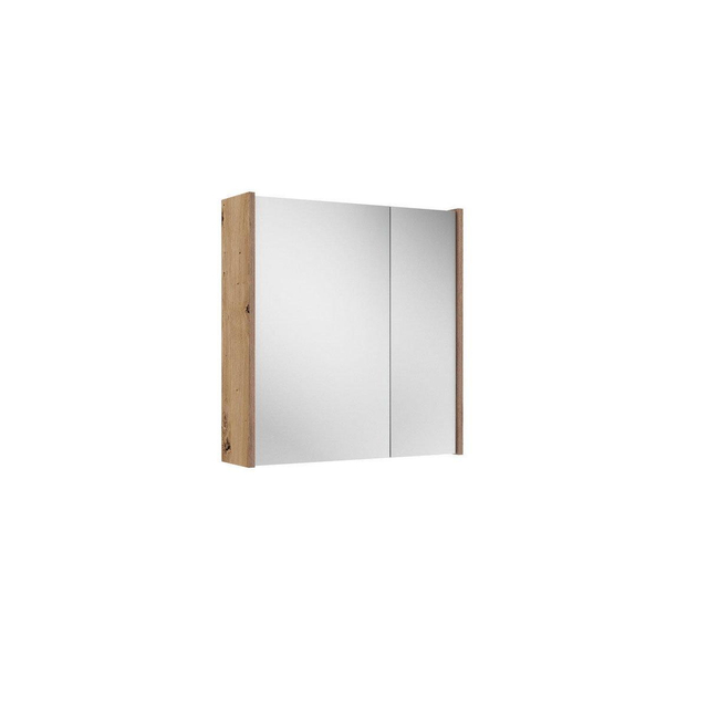 Saniclass Prime Spiegelkast - 60x63x16cm - inclusief zijpanelen - rustiek eiken SW1212815/SW1027172