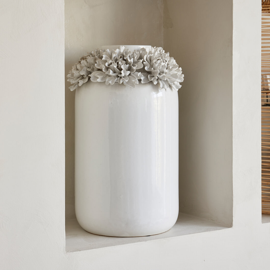 Rivièra Maison Riviera Maison Vaas Flourishing Keramiek, 47cm - Wit