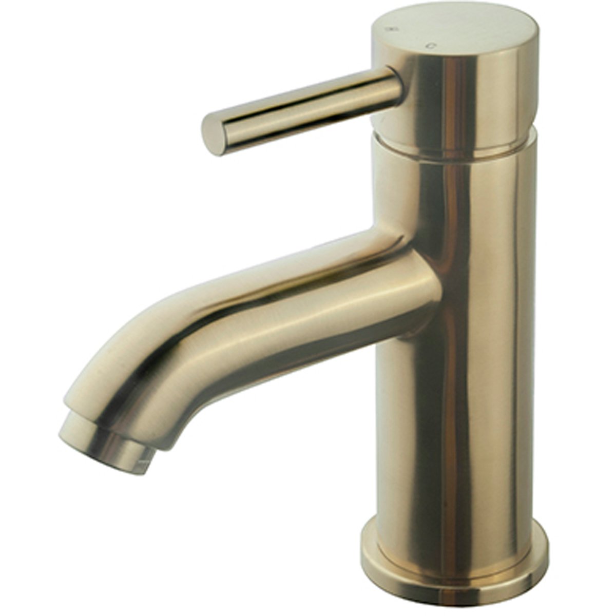 Wiesbaden Caral Wastafelkraan laag - Geborsteld Messing - PVD