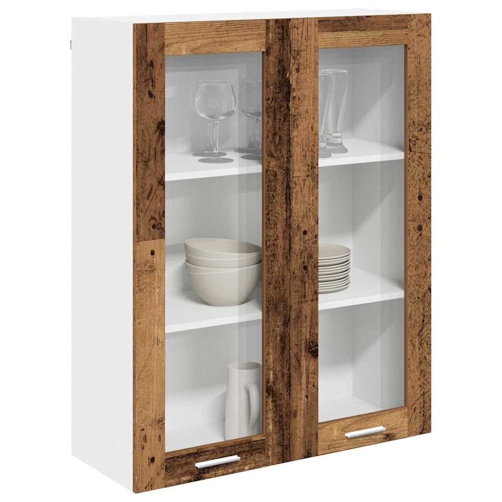 vidaXL Hangkast met plank Riga Oud Hout 80 x 31 x 100 cm Bewerkt hout
