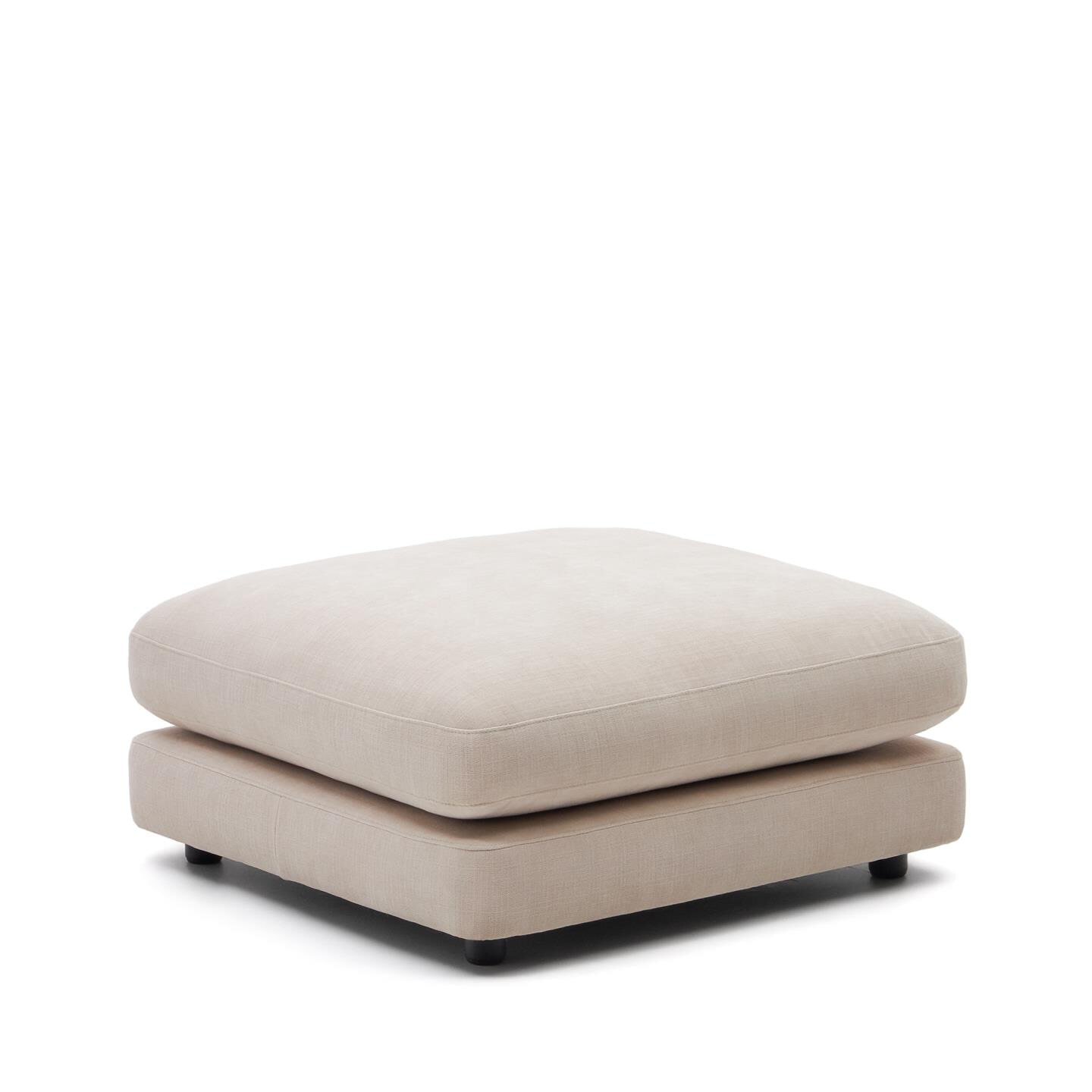 Kave Home Hocker Gala Chenille, 90 x 90cm - Beige