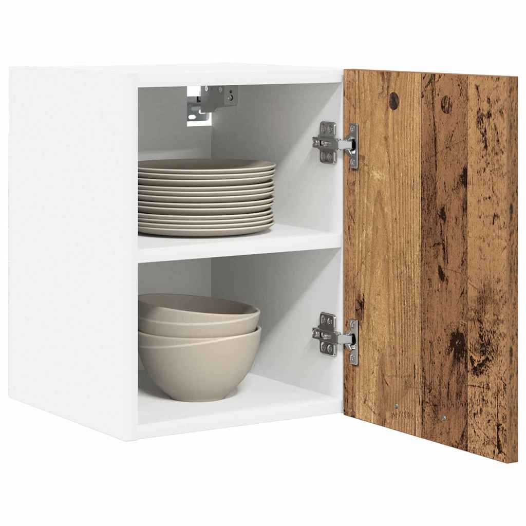 vidaXL Hangkast Riga Oude Hout en Wit 30 x 31 x 40 cm Bewerkt hout