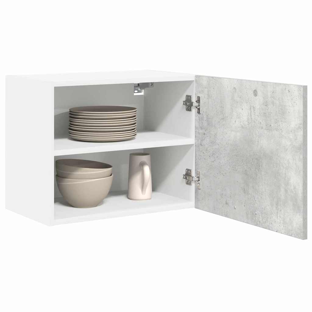 vidaXL Hangkast Riga Beton Grijs en Wit 50 x 31 x 40 cm Bewerkt hout