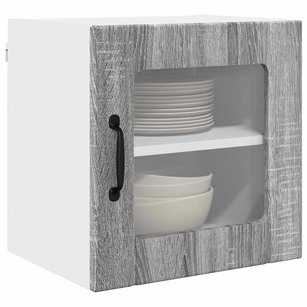 vidaXL Keukenkast aan de muur met plank Grijs Sonoma 40 x 31 x 40 cm