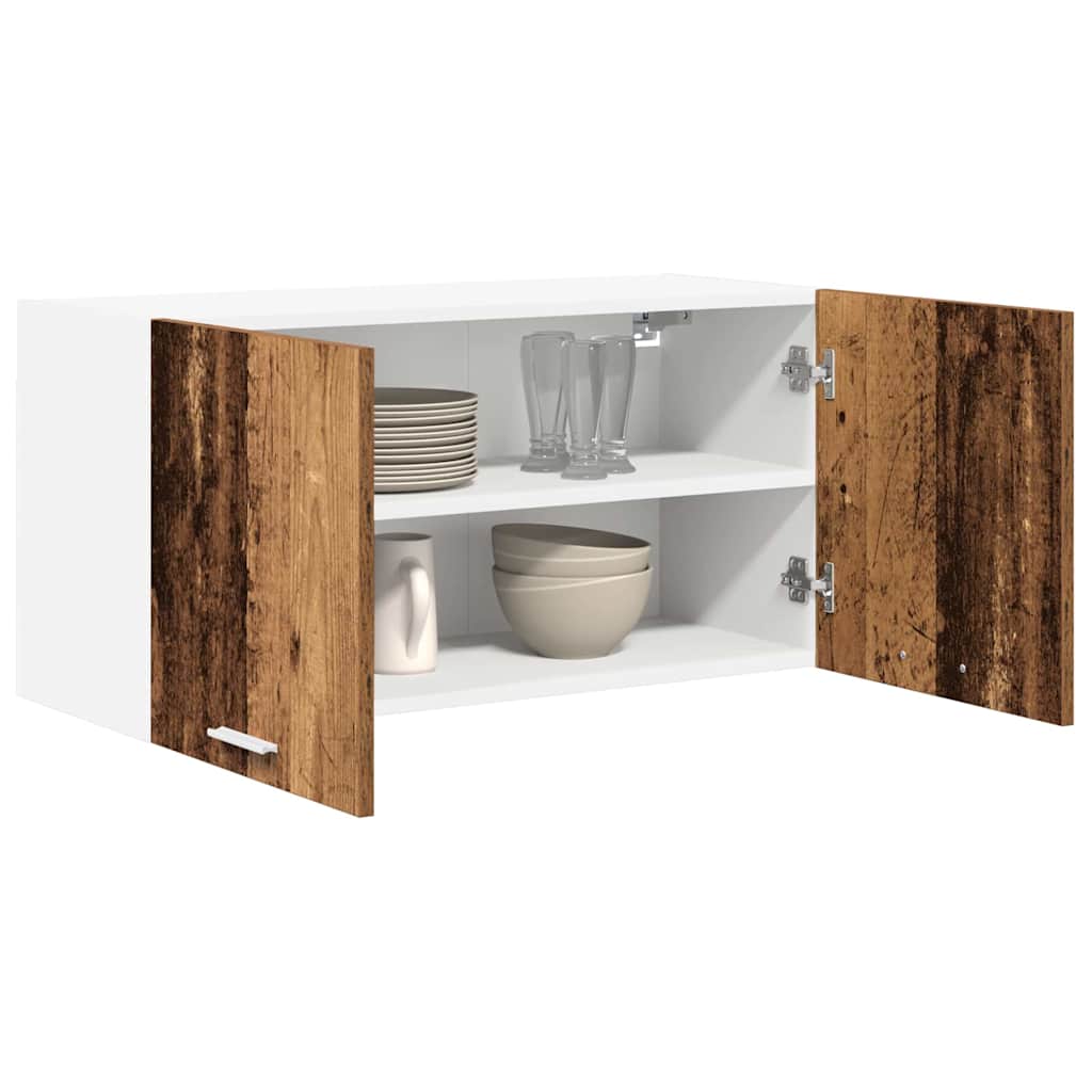 vidaXL Hangkast met plank Riga Oud Hout 80 x 31 x 40 cm Bewerkt hout