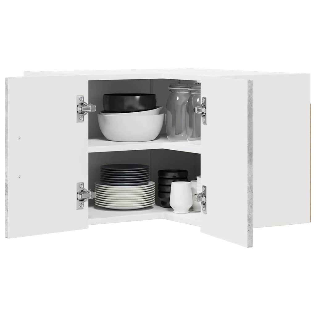 vidaXL Keukenkast aan de muur Beton Grijs 57 x 57 x 40 cm Bewerkt hout