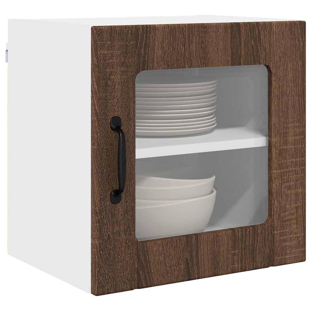 vidaXL Keukenkast aan de muur 2 pcs Bruin Eiken 40 x 31 x 40 cm