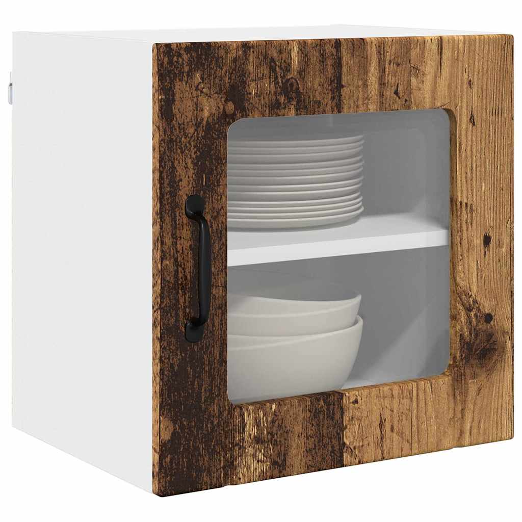 vidaXL Keukenkast aan de muur met plank 2 pcs Oud Hout 40 x 31 x 40 cm