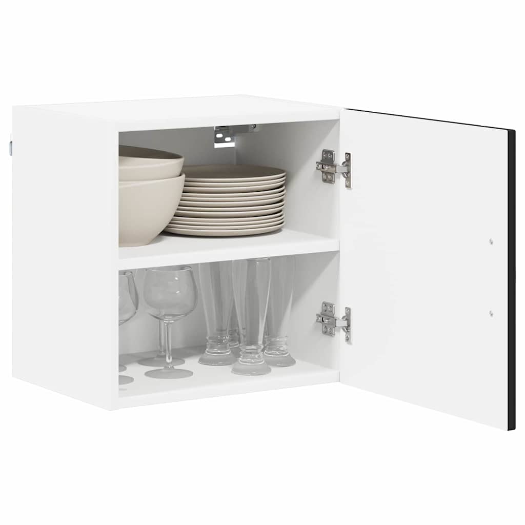 vidaXL Keukenkast aan de muur 2 pcs Zwart 40 x 31 x 40 cm Bewerkt hout