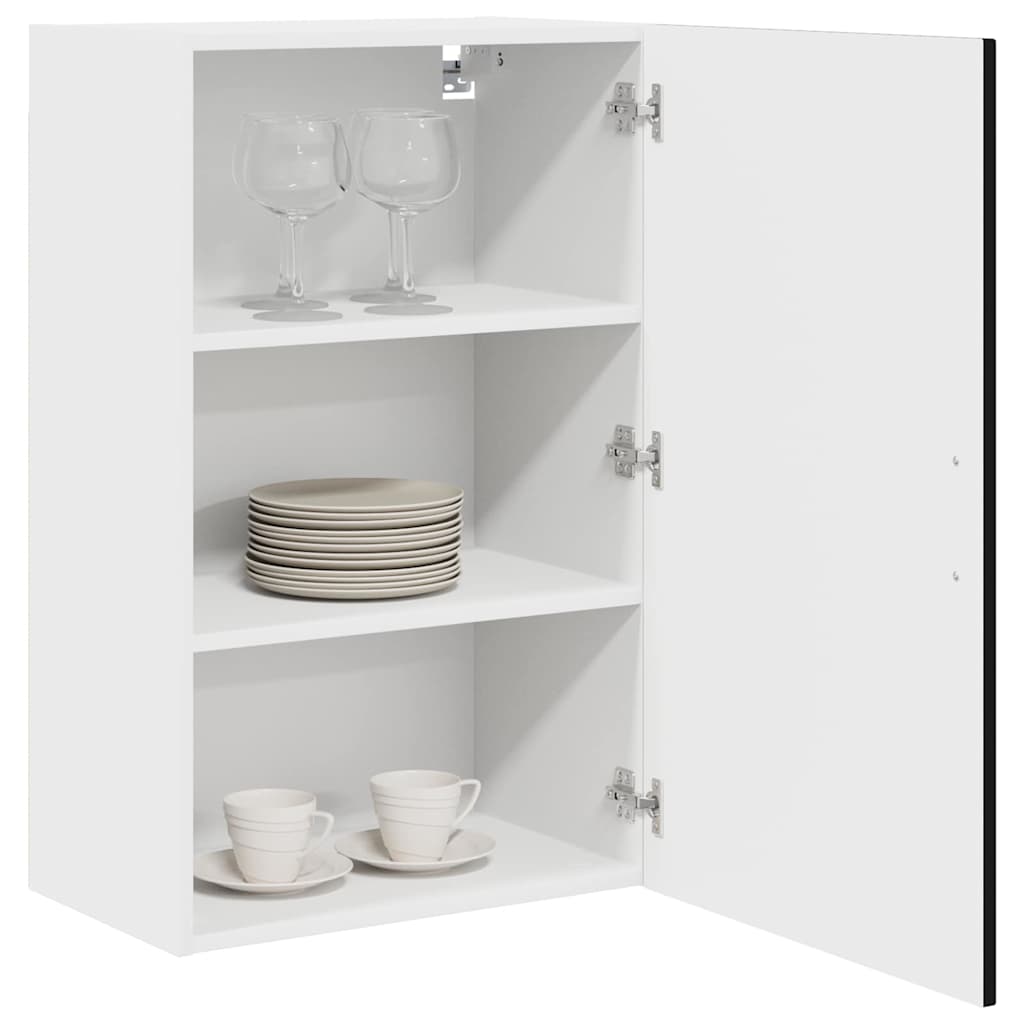vidaXL Keukenkast aan de muur Zwart 50 x 31 x 80 cm Bewerkt hout