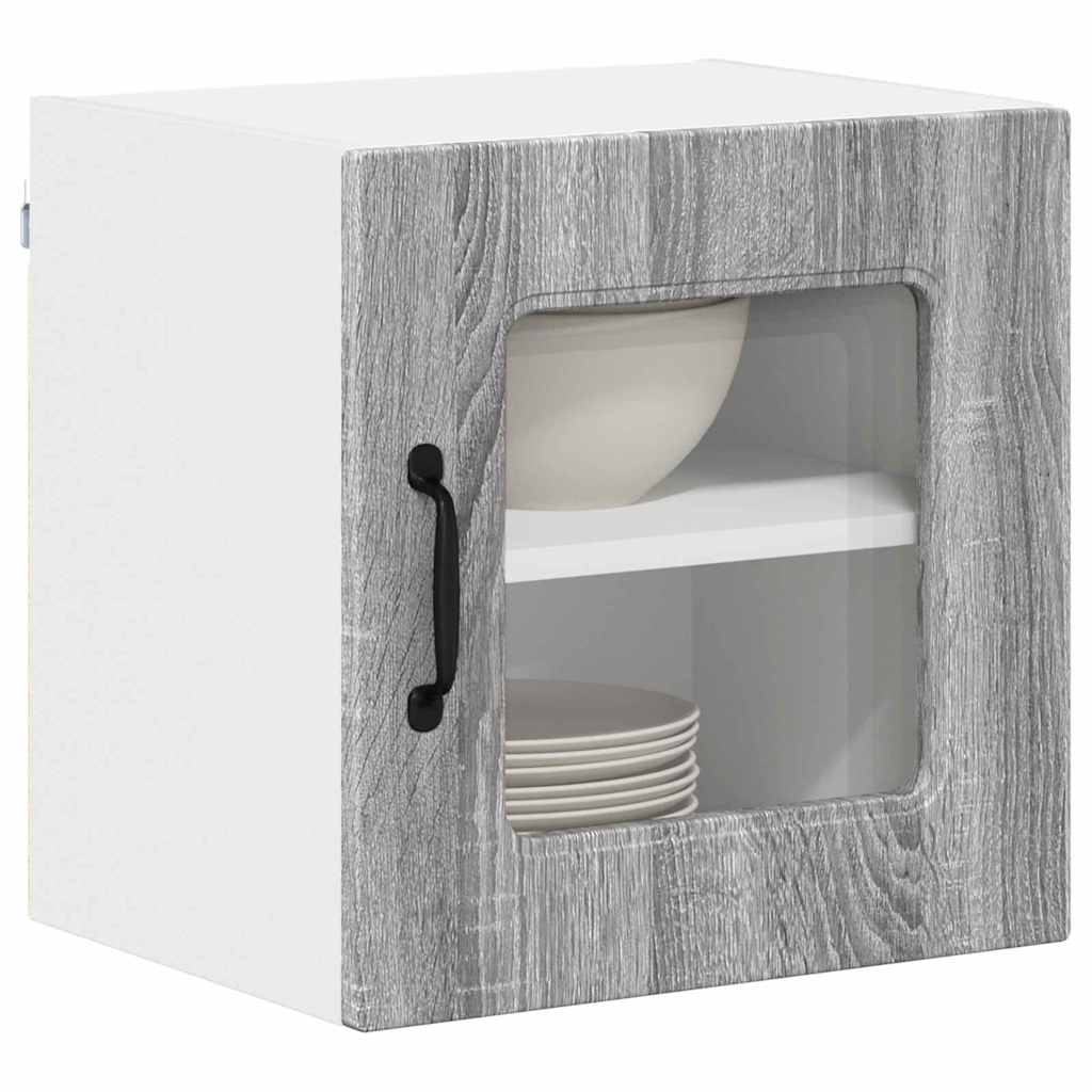 vidaXL Keukenkast aan de muur 2 pcs Grijs Sonoma 40 x 31 x 40 cm