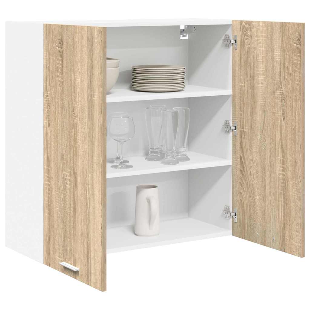 vidaXL Hangkast Riga Sonoma Eiken 80 x 31 x 80 cm Bewerkt hout