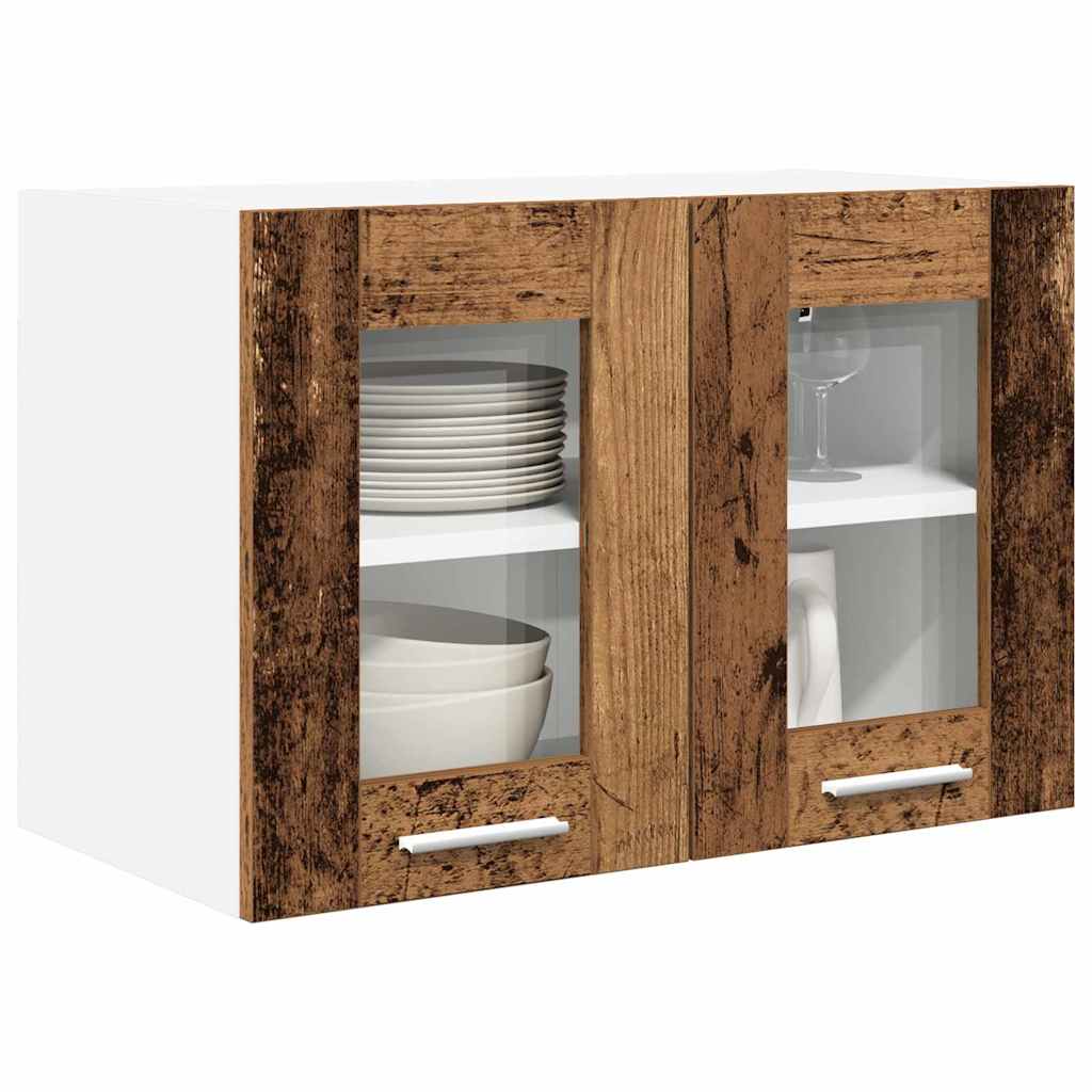 vidaXL Hangkast Riga 2 pcs Oud Hout 60 x 31 x 40 cm Bewerkt hout