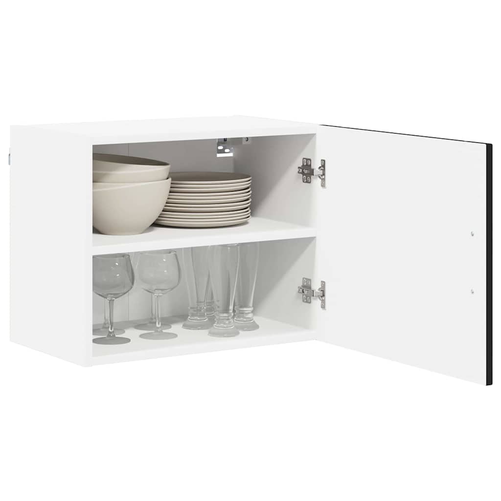 vidaXL Keukenkast aan de muur 2 pcs Zwart 50 x 31 x 40 cm Bewerkt hout