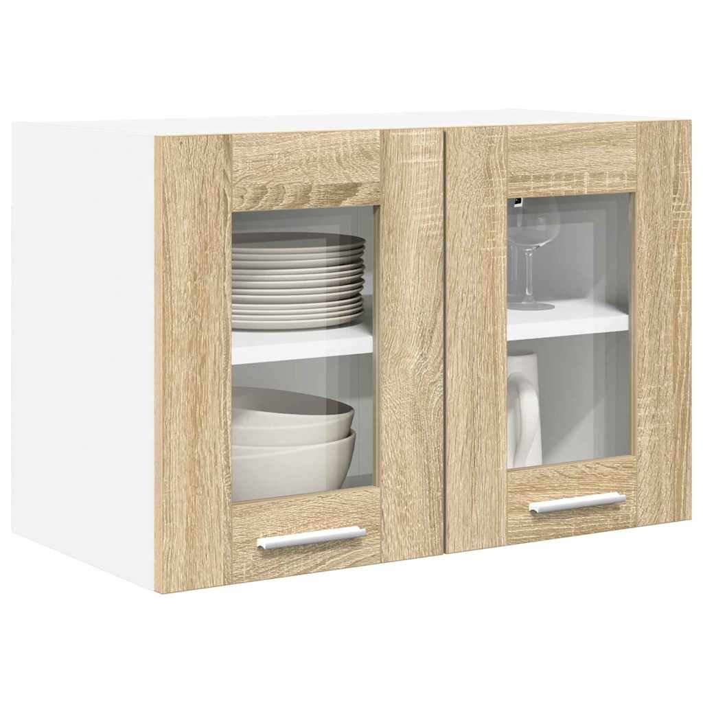 vidaXL Hangkast Riga 2 pcs Sonoma Eiken 60 x 31 x 40 cm Bewerkt hout
