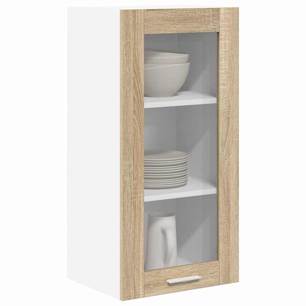 vidaXL Hangkast Riga 2 pcs Sonoma Eiken 40 x 31 x 80 cm Bewerkt hout