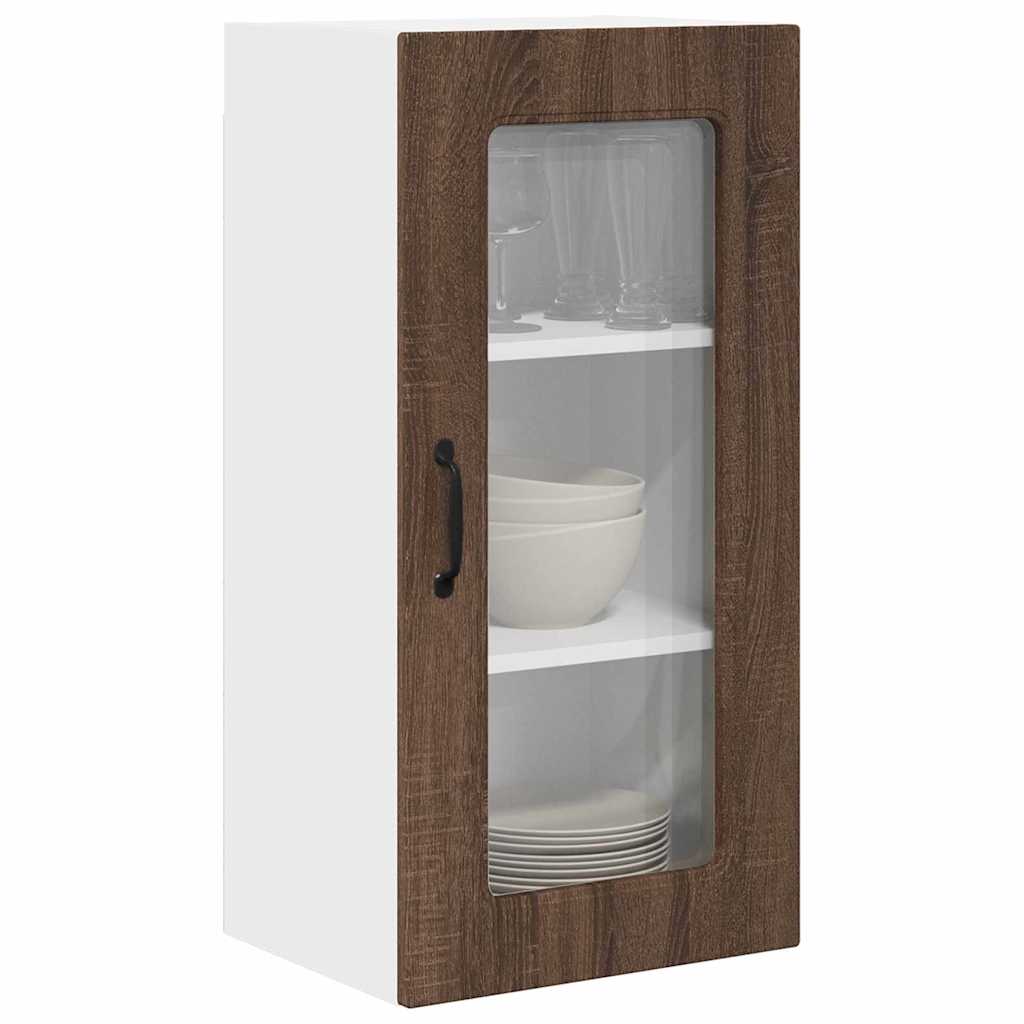 vidaXL Keukenkast aan de muur 2 pcs Bruin Eiken 40 x 31 x 80 cm