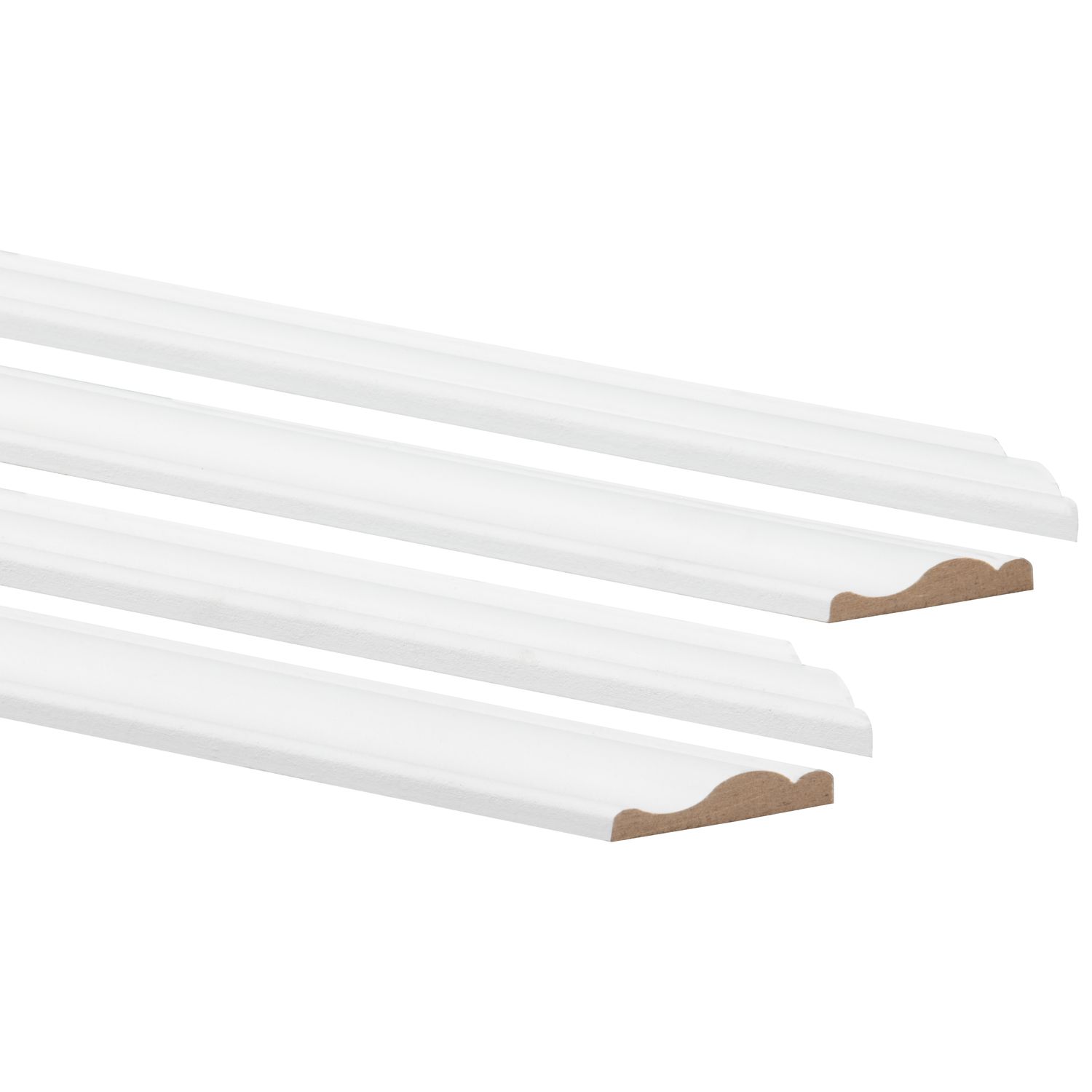 CanDo Sierlijstenset - Wit - Gegrond - Mdf - Zelfklevend - 10x29mm - 120x70cm