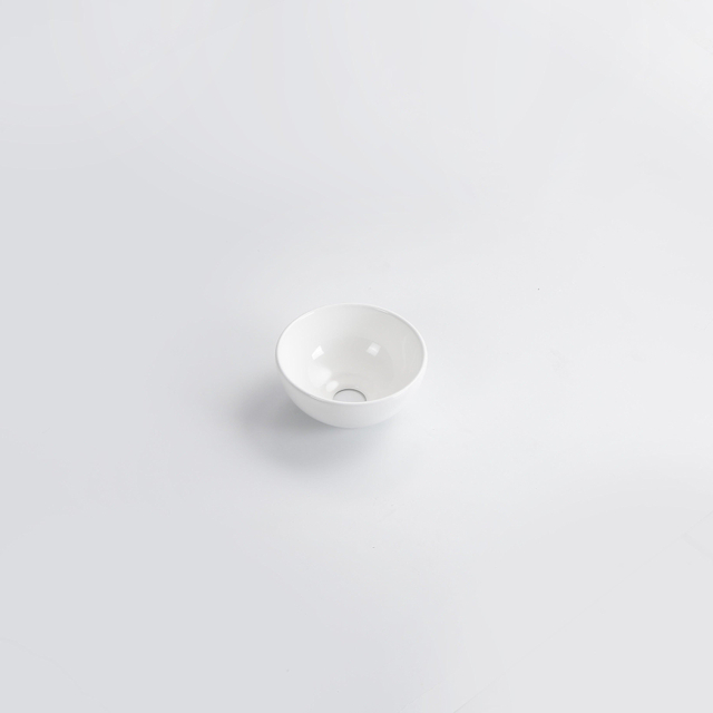 QeramiQ Dely Waskom - 20x20x9cm - rond - keramiek - glans wit